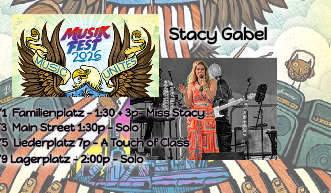 Stacy Gabel at Musikfest 2026 | Solo, Band & Kids Shows Bethlehem PA